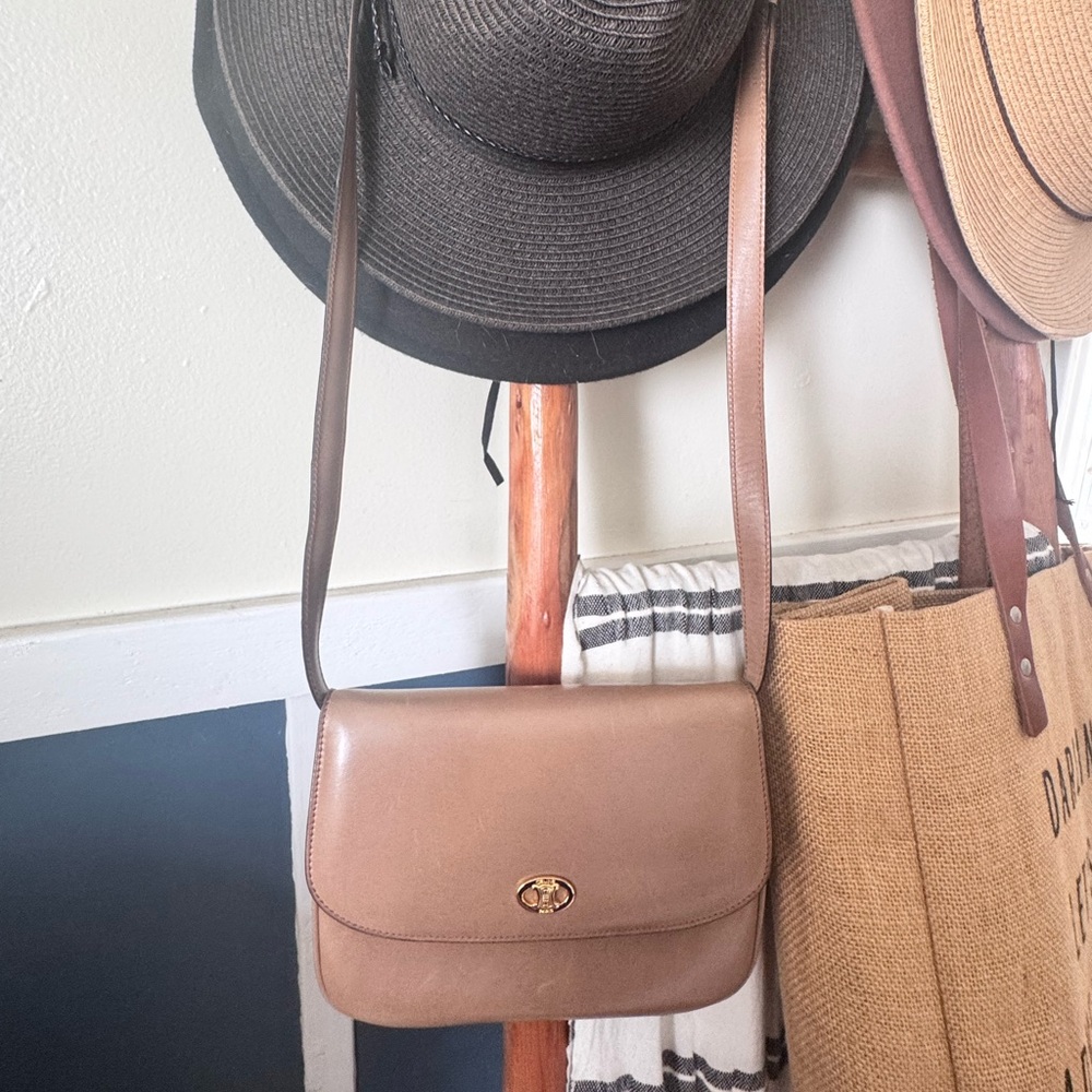 Vintage Celine Leather Crossbody Bag